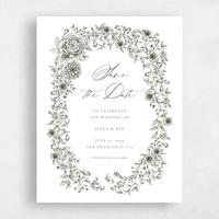 White Wedding Save the Date - Taylan Portrait