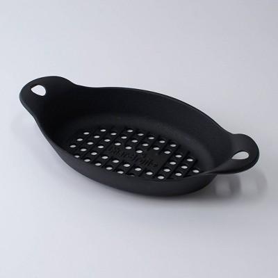 Char-Broil Cast Iron Oval Grill Pan Black