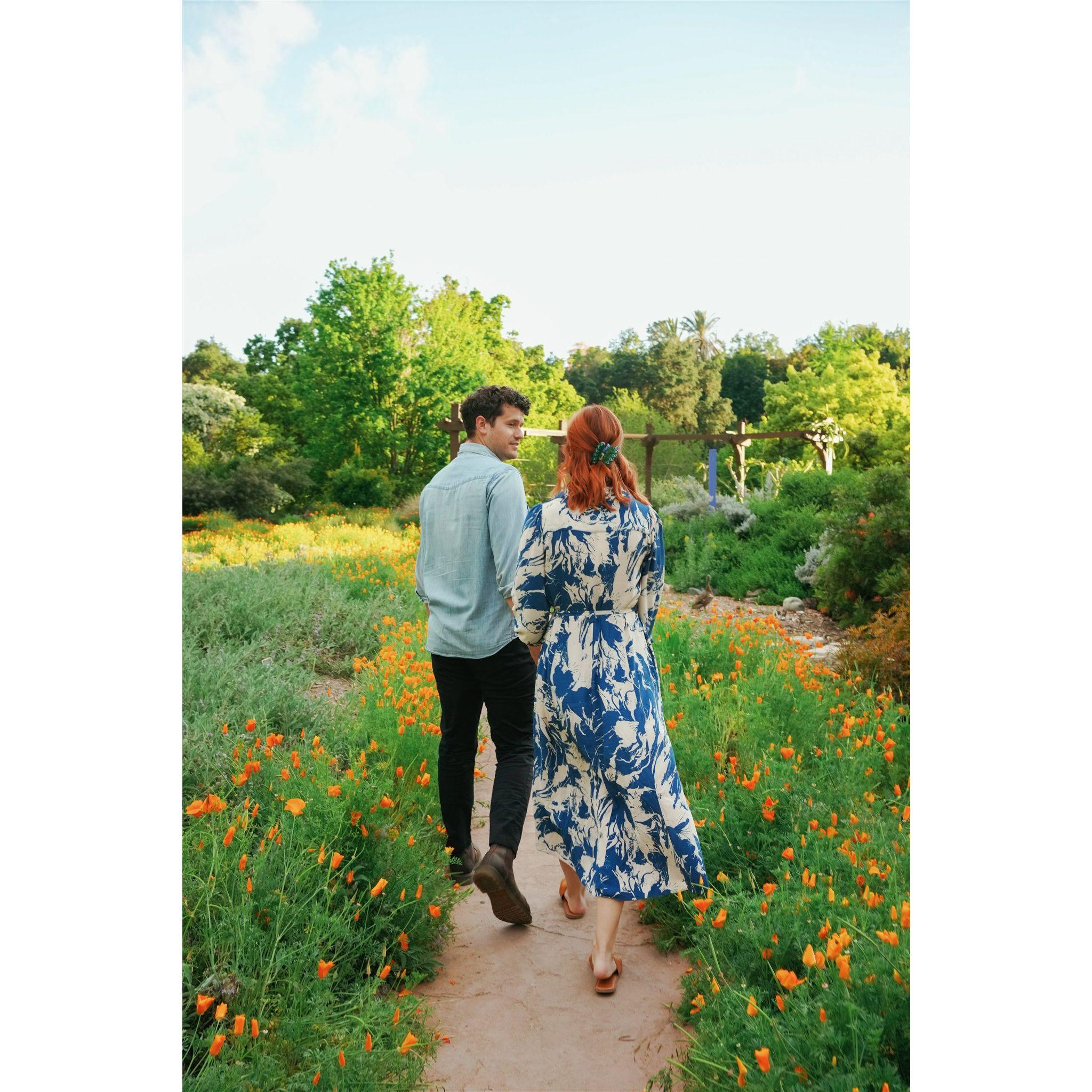 Engagement photos at the LA Arboretum