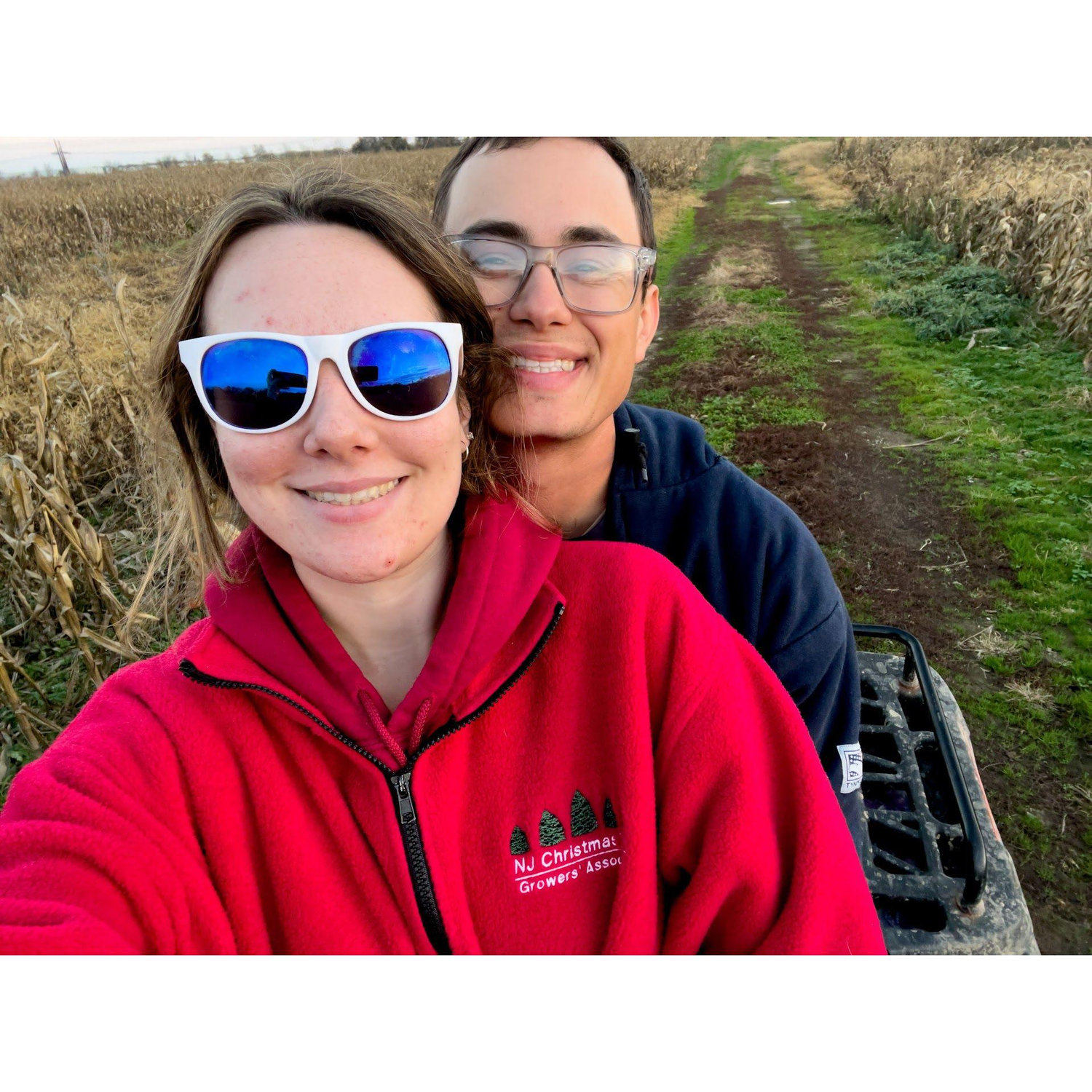 Riding around on the farm