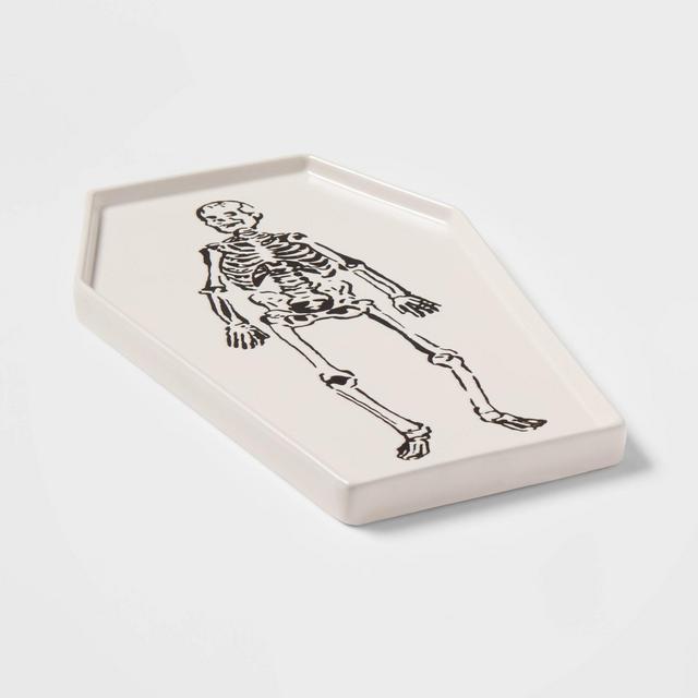 13" x 8" Stoneware Skeleton Serving Platter - Threshold™