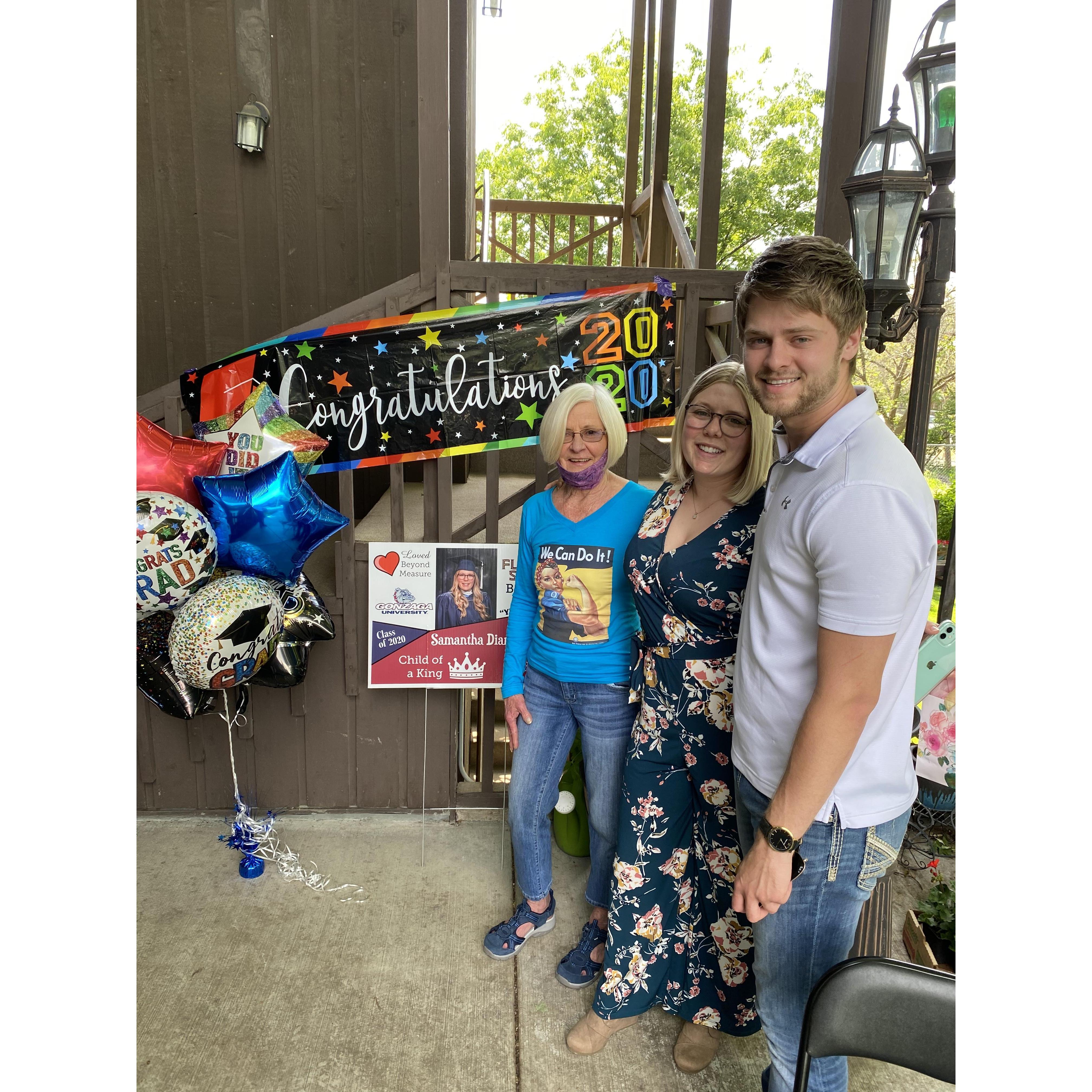 Samantha’s graduation party, May 2020.