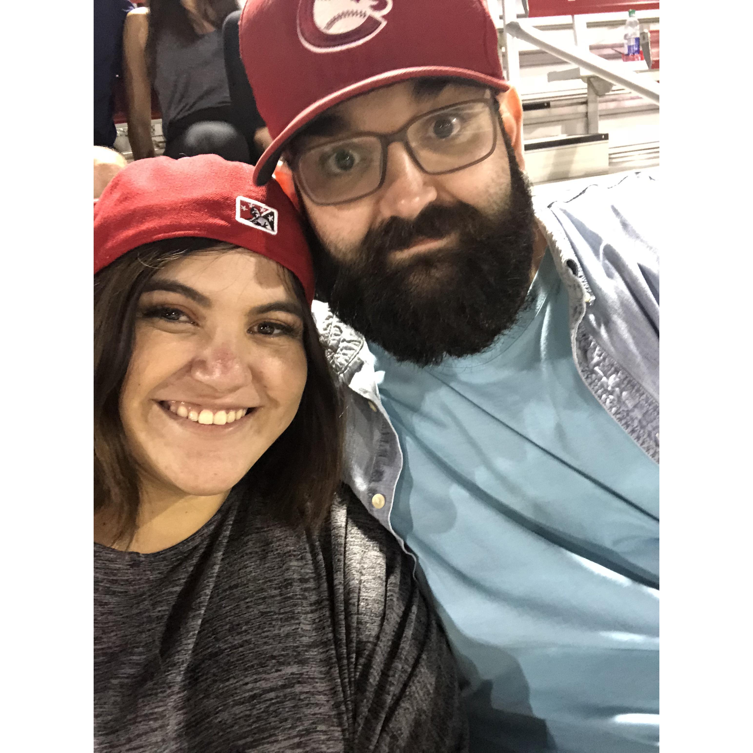 Our first baseball game together!