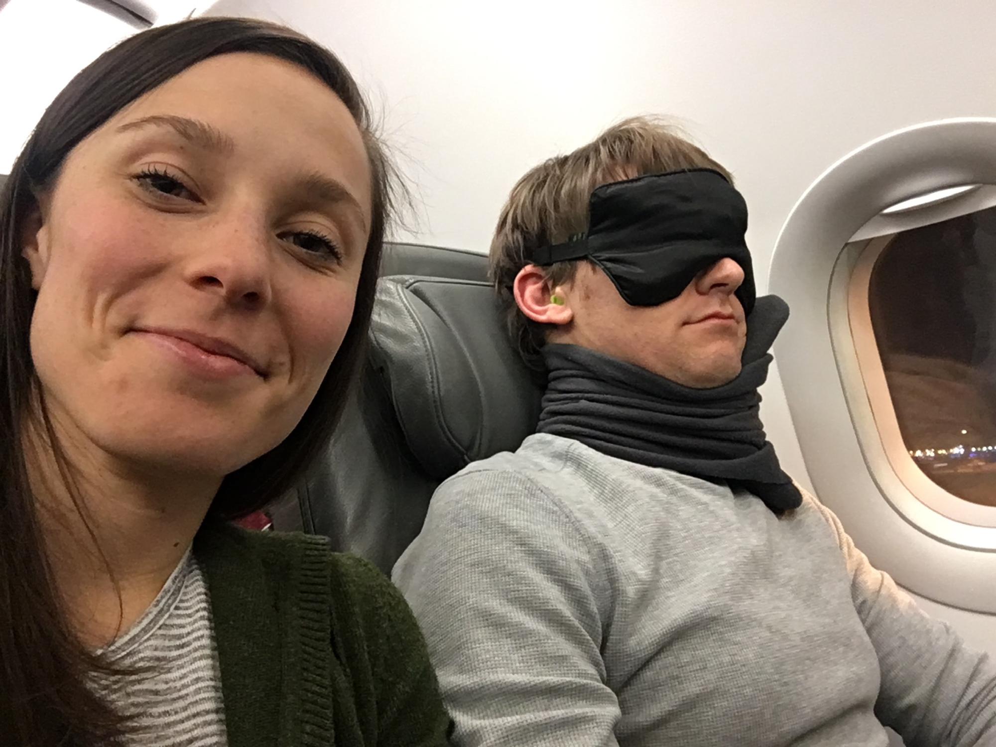Always asleep before takeoff...