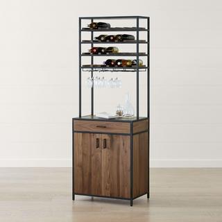 Knox Black Tall Storage Wine Tower