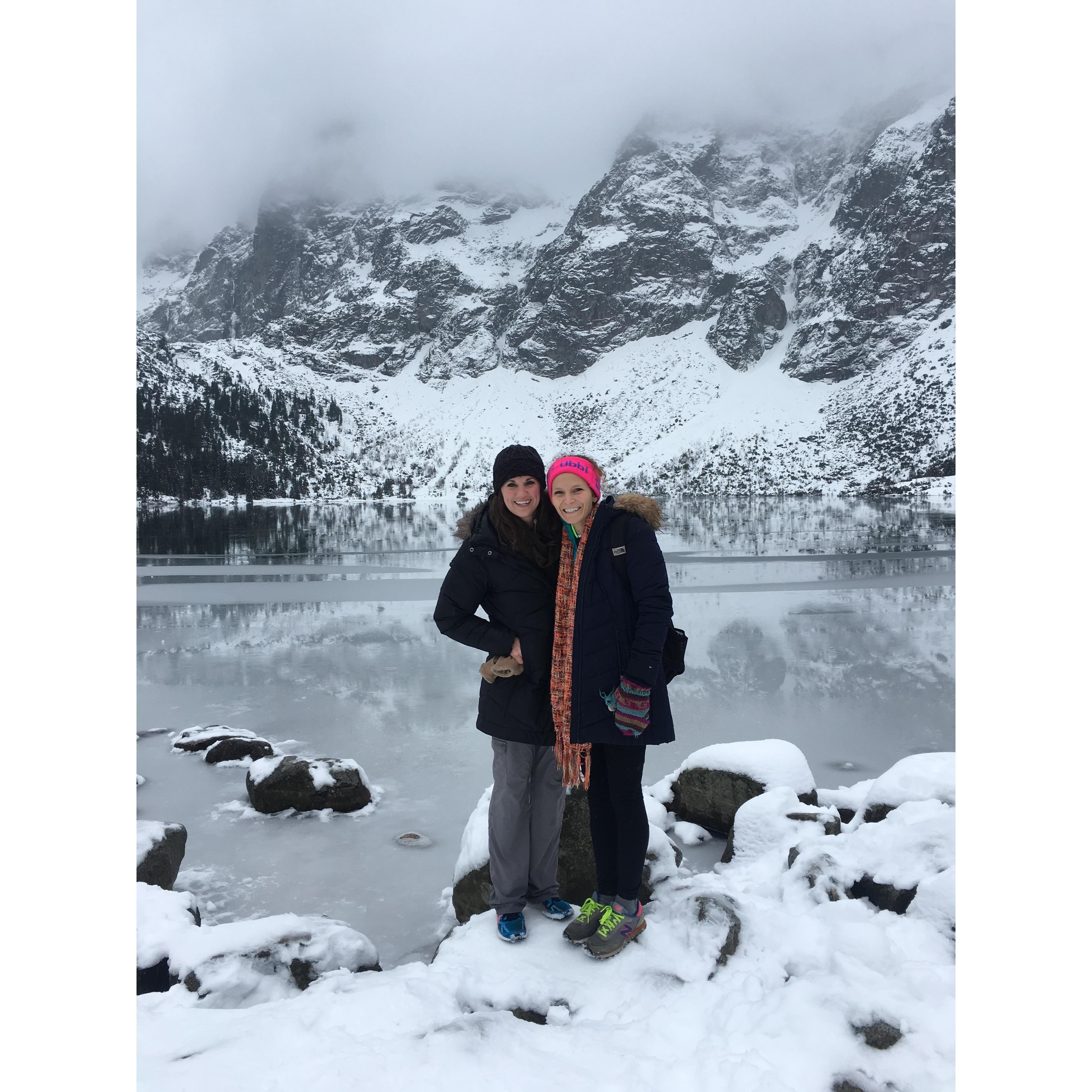 Hike to Morskie Oko Lake in Tatra National Park, Poland.