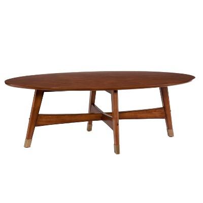 Third Floor Rafael Oval Coffee Table Brown - Aiden Lane
