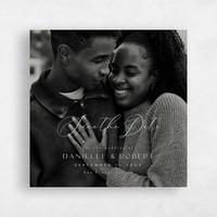 Blue Wedding Save the Date - Bruges Square