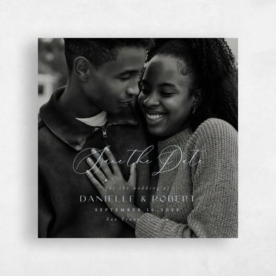 Blue Wedding Save the Date - Bruges Square