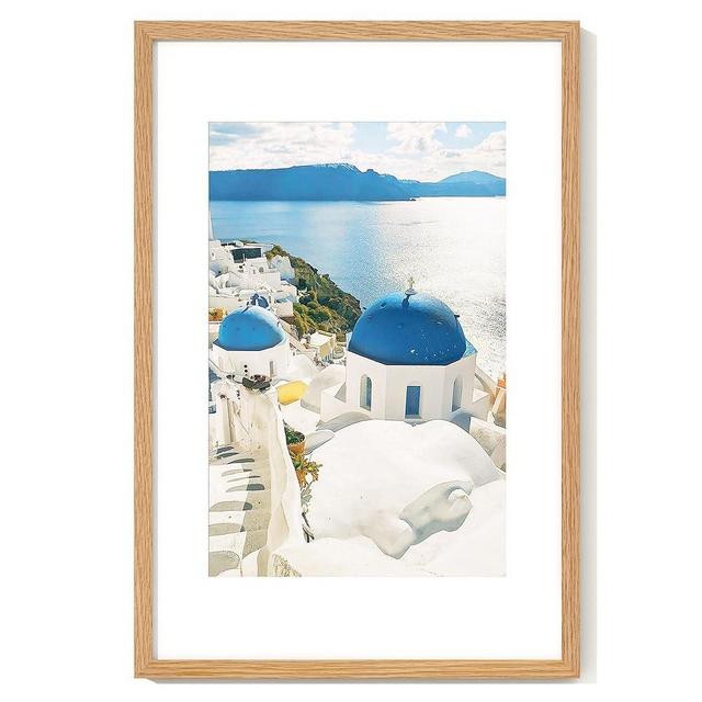 Axeman 16x24 Frame With Mat for 12x18, Solid Oak Wood 16x24 Poster Frame With Tempered Glass, 16 x 24 Picture Frame for Wall, 16 by 24 Wood Frame for Home Decor, Hanging Hardware included, Natural