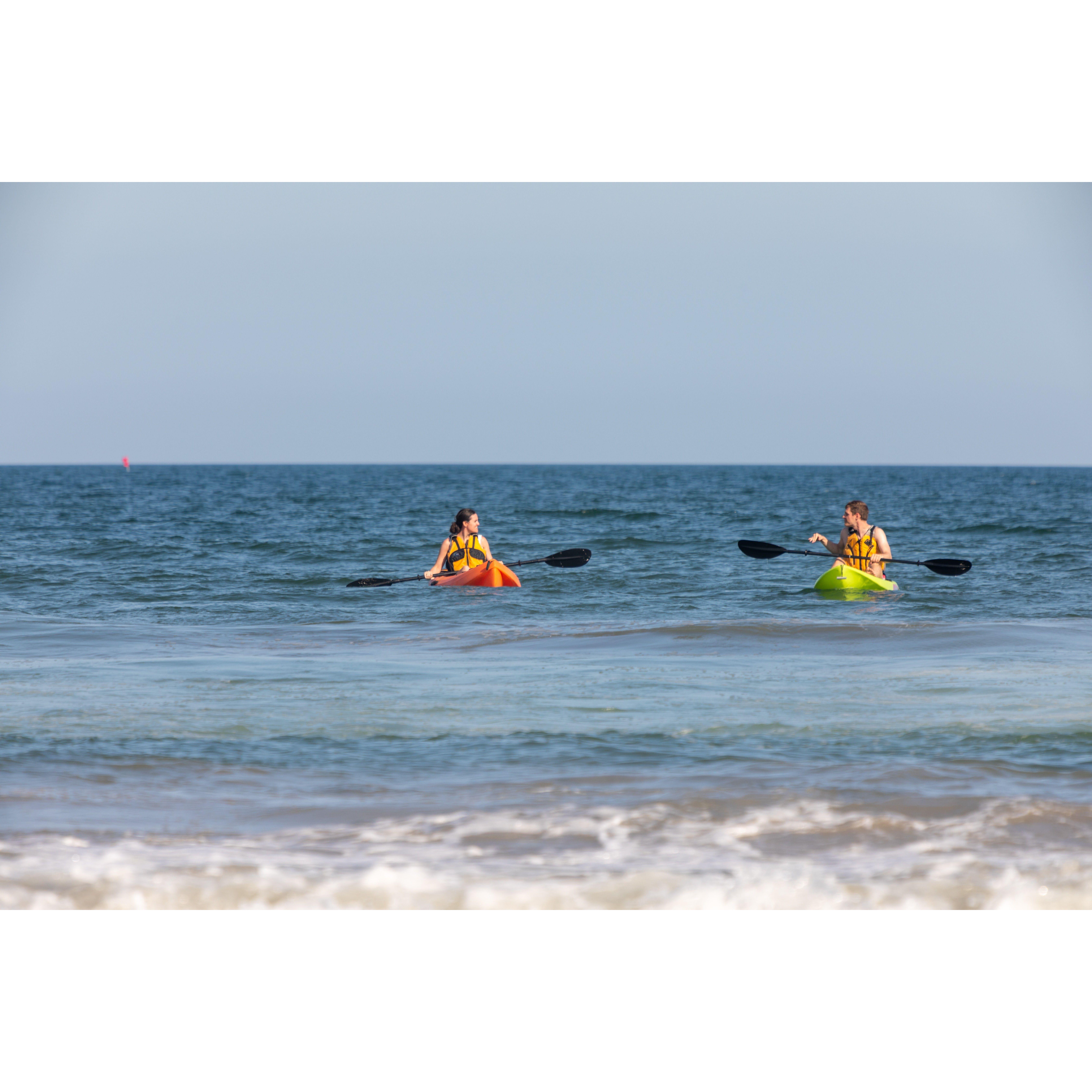 The annual Haegele Stone Harbor beach trip.... and of course you have try the ocean kayaks!