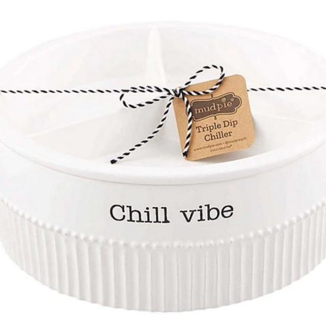 MUD PIE - CHILL VIBE -Circa Triple Divided Chiller Dish
