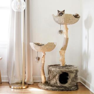 Cento Modern Wooden Cat Tree with Condo