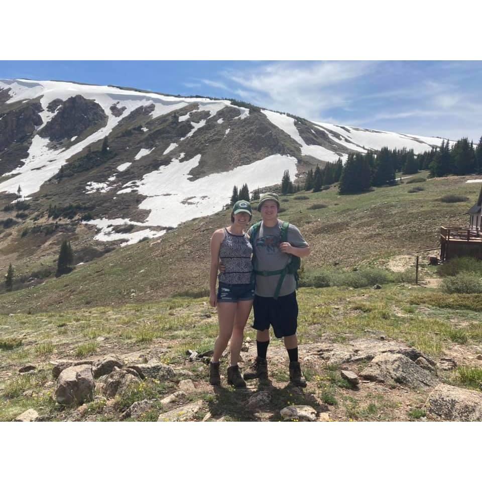 One of our many hiking adventures, in Colorado