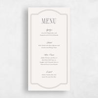 Beige Wedding Menu - Ivette