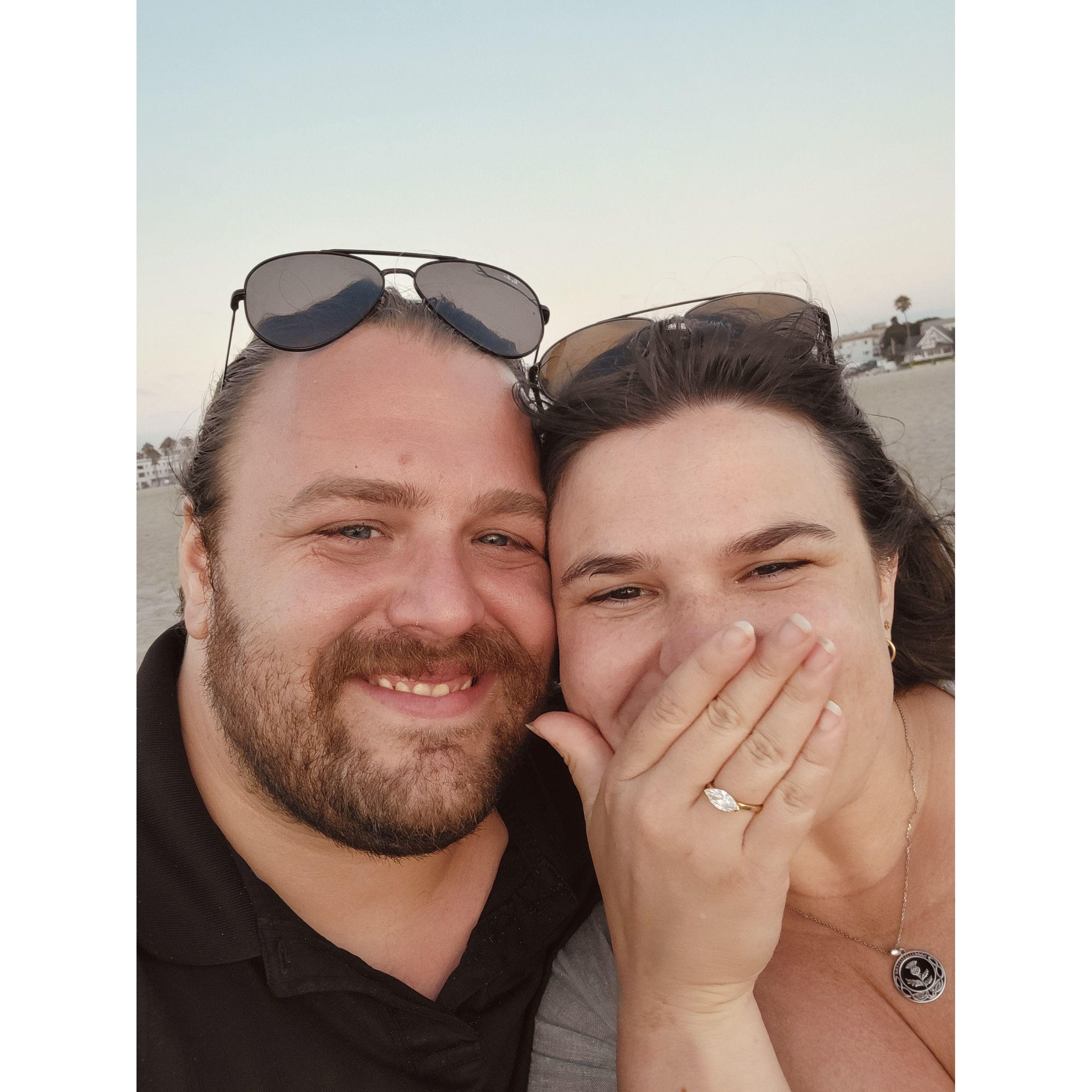 engaged! on our last night in Los Angeles