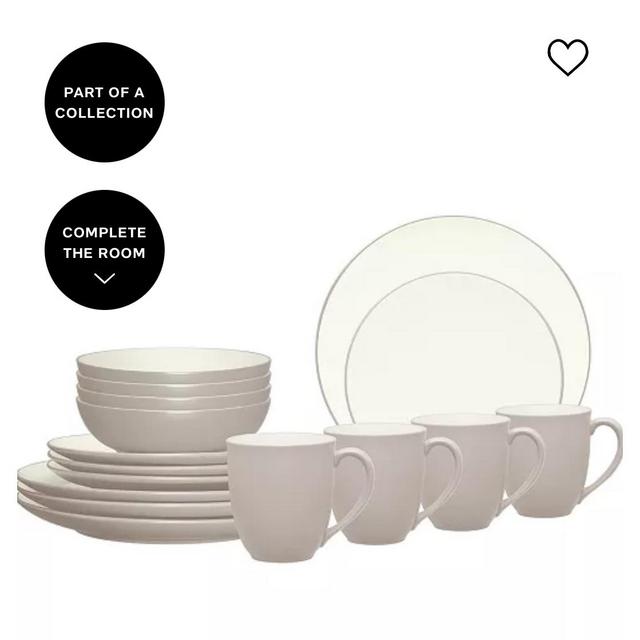 Colorwave Coupe 16-Pc. Dinnerware Set, Service for 4 (Color: Sand)