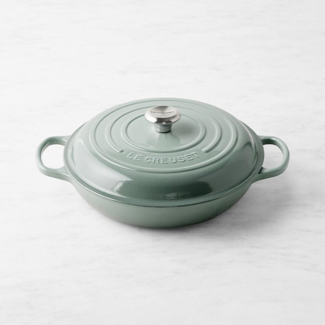 Le Creuset Signature Enameled Cast Iron Braiser, 3 1/2-Qt., Sea Salt
