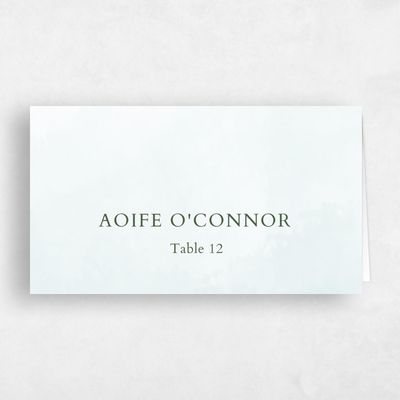 Green Destination Wedding Place Card - Oakhurst