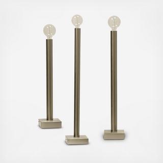 Barclay Nickel Table Lamp, Set of 3