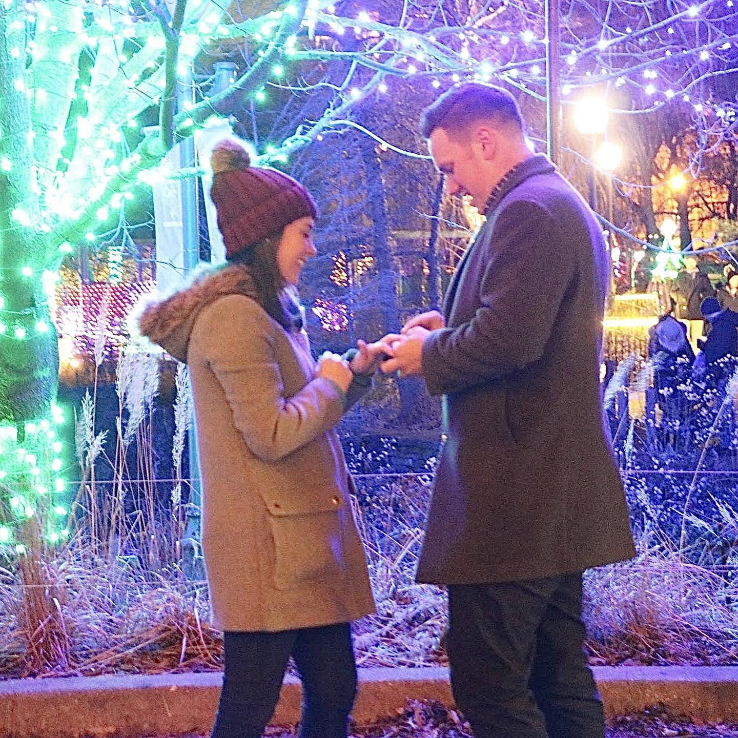 Right after Ryan got down on one knee and Amelia said “YES!”