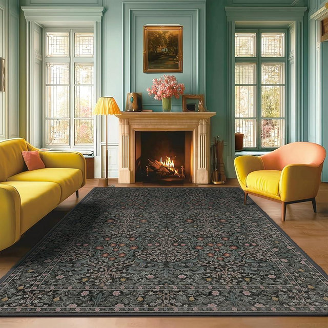 Urownmat 8x10 Rugs for Living Room Washable Green Area Rug Rugs for Bedroom