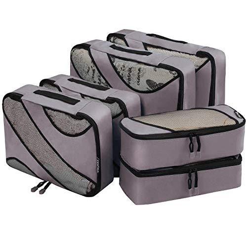 Bagail 6 Set Packing Cubes,3 Various Sizes Travel Luggage Packing Organizers
