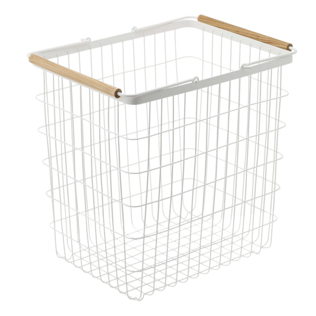 Wire Laundry Basket | White Steel + Large