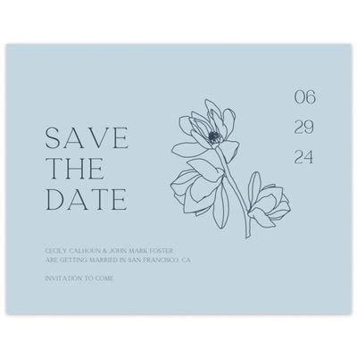 Baby Blue Wedding Digital Save the Date - Alameda Bloom