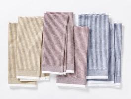 Organic Waffle Kitchen Towels, Set of 6