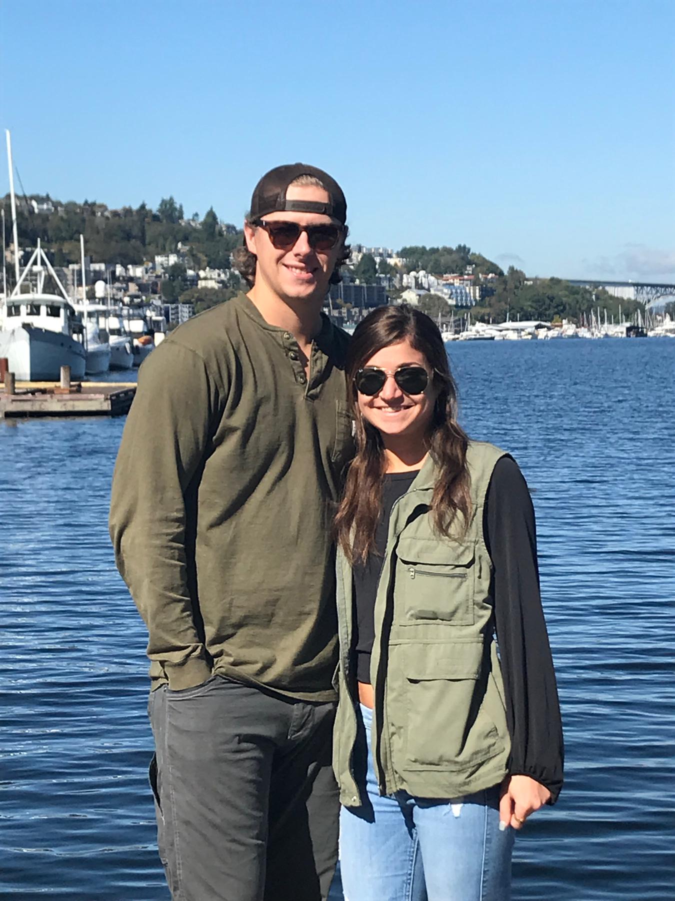 visiting Seattle together for the first time for Mackenzie & Conor's wedding