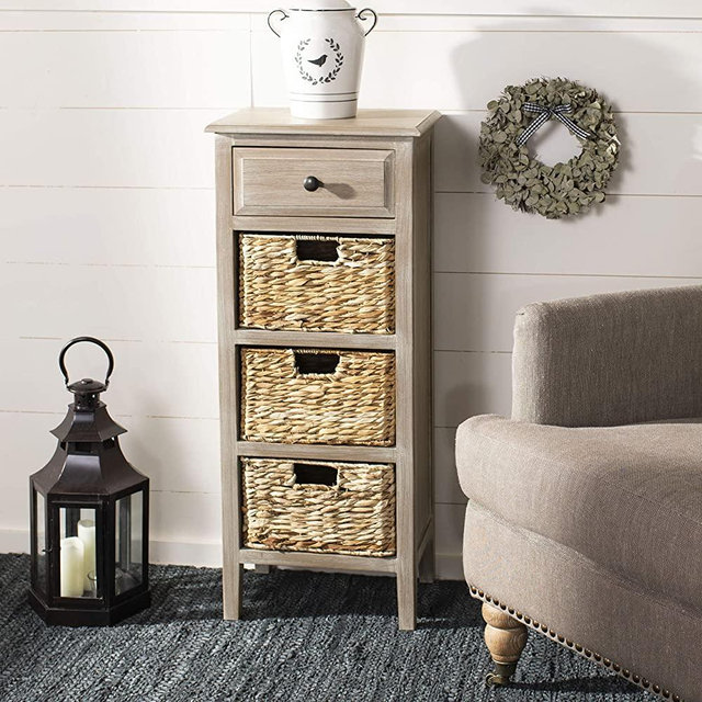 Safavieh American Homes Collection Michaela Vintage White Side Table