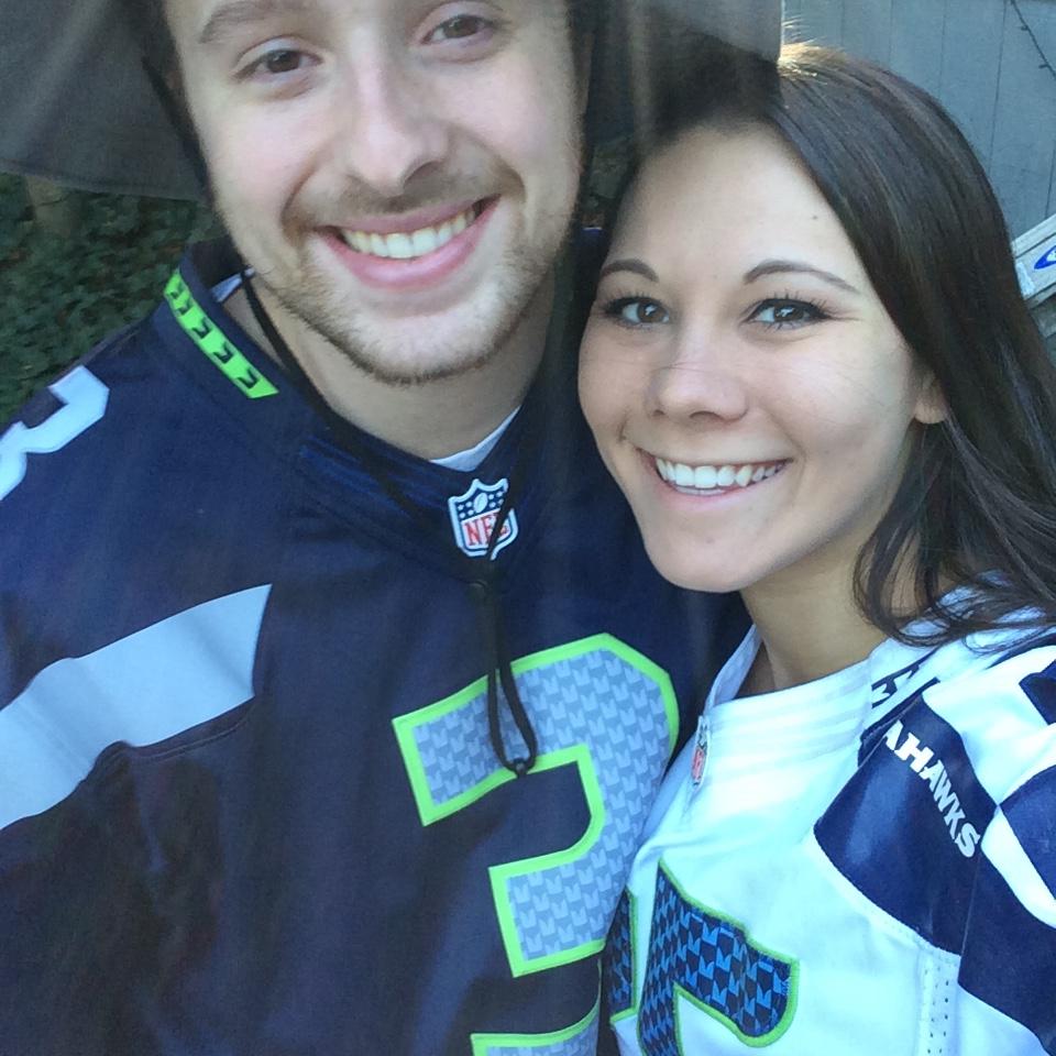 We took a selfie before going to watch the Seahawks game in Pullman