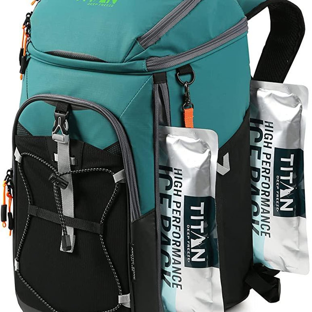 Arctic Zone Titan Deep Freeze 30 Can Insulated Backpack Cooler Bag with Ice Wall Packs