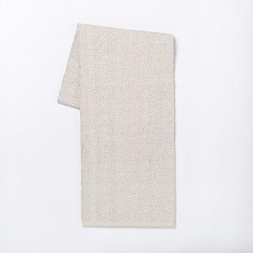 Woven Metallic Table Runner, Silver