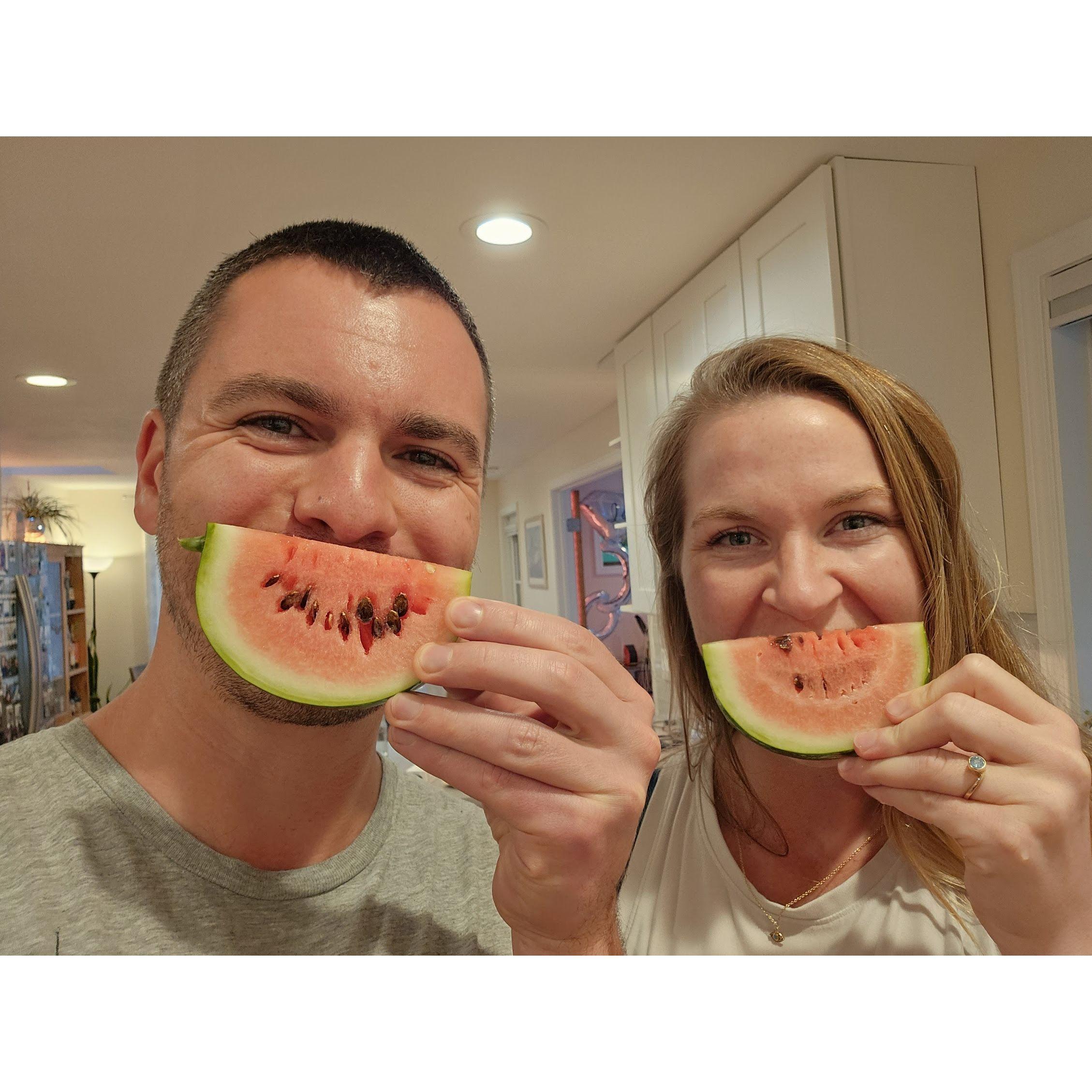 We grew a watermelon! September 2023