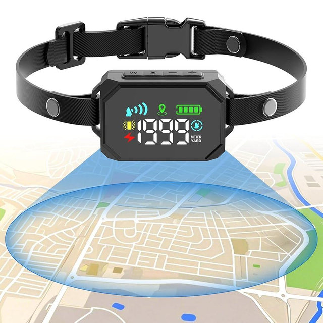 VERSMELO GPS Wireless Dog Fence, Electric Fence for Dogs, Perimeter Collar Fence System, Radius 33-1999 Yards, IPX7 Waterproof, Beep Vibration Shock Correction, for Pets Over 18 Lbs