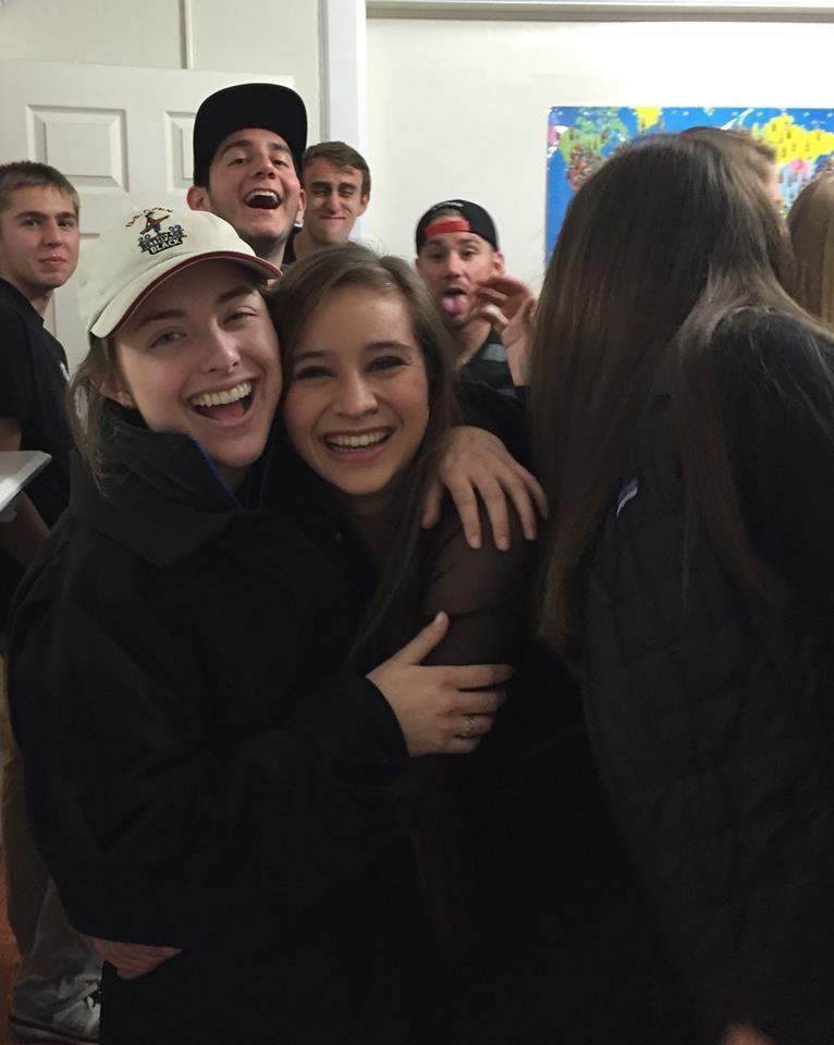 Winter, 2014 | Spokane, WA |
Our first photo!! But we didn’t know each other yet 😗 We both were mourning the loss of the men’s club soccer team’s poor performance at regionals (hence the black!). ⚽️