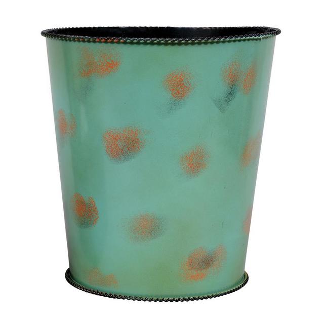 Weathered Turquoise Waste Basket