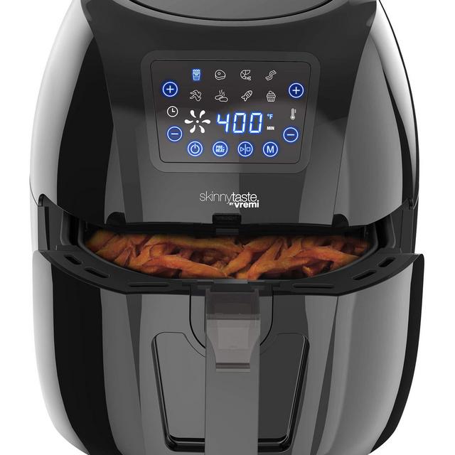 Skinnytaste by Vremi Air Fryer - Extra Large Capacity, 5.8 Quart, 1700 Watt Electric Hot Air Cooker, Digital Touch Screen with 8 Cooking Presets, Bonus Recipe Booklet