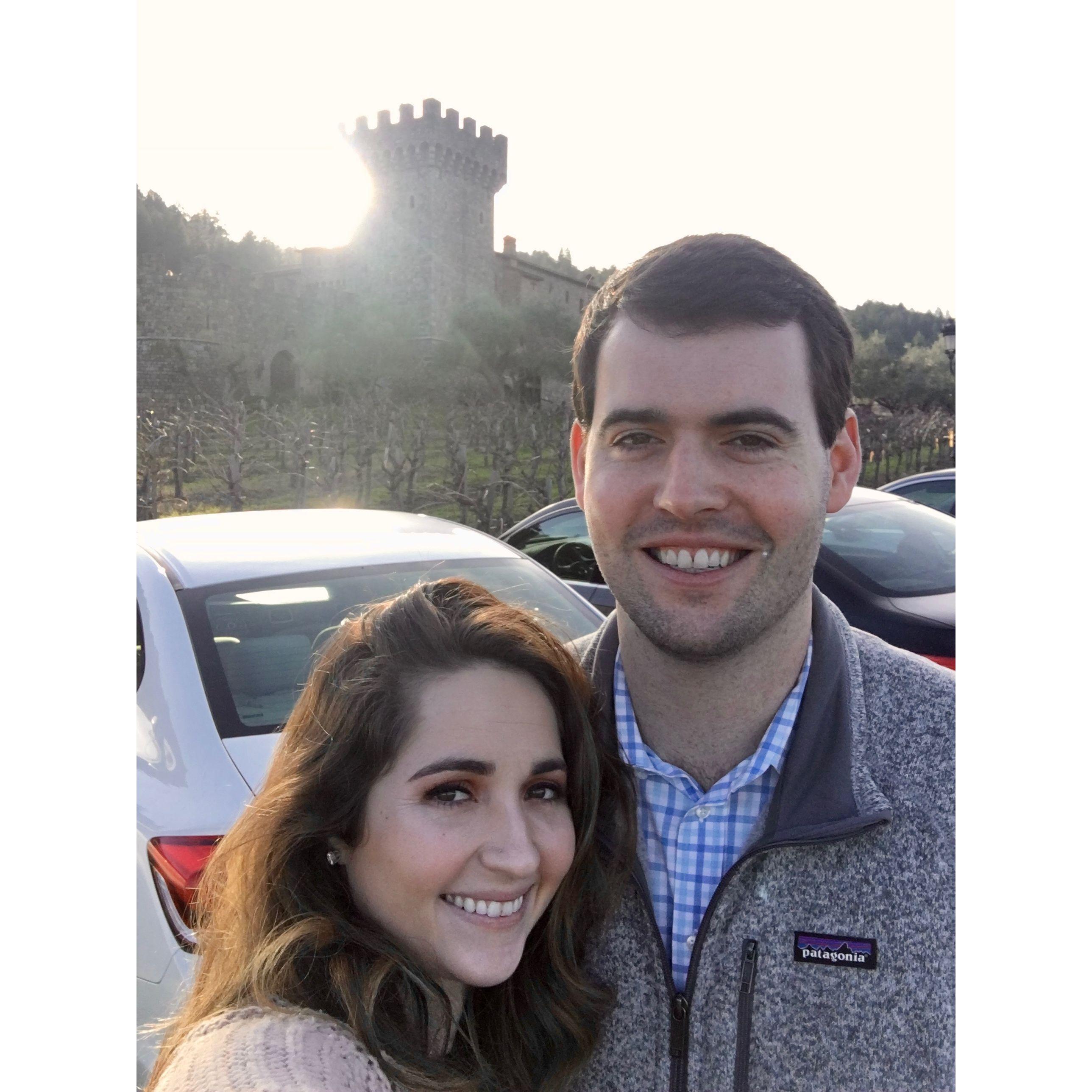 January 20, 2018 - We go on our annual January wine tasting trip for the first time. Tyler will propose at a nearby winery 6 years later!