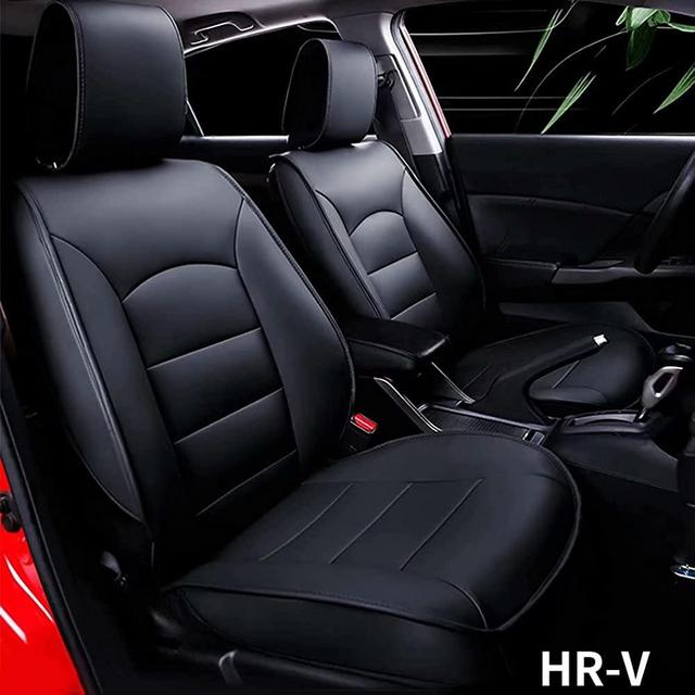 DIKSOAKR Custom for Honda HR-V 2016-2021 Car Seat Cover, Luxurious Full Set of Car Seat Covers with Airbag Compatible.Automotive Interior Accessories, Waterproof Faux Leather, Easy to Install