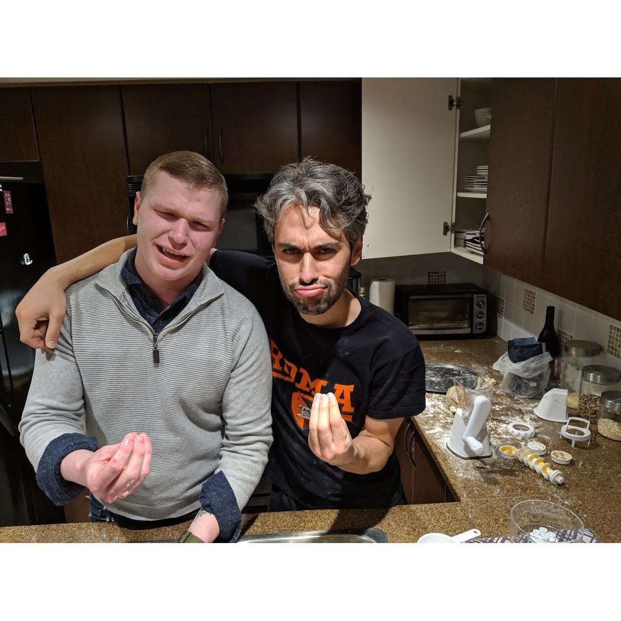 Bahram and Sean making pasta!