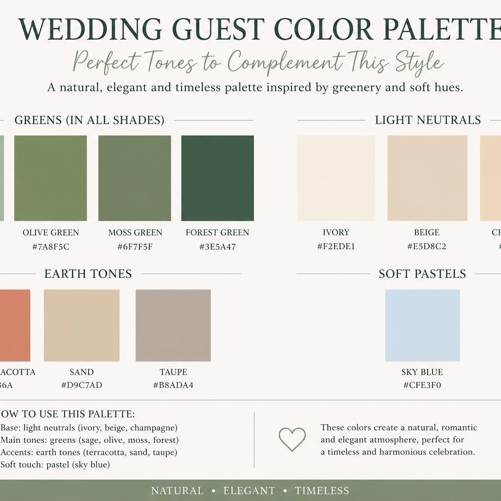 Wedding guest color palette