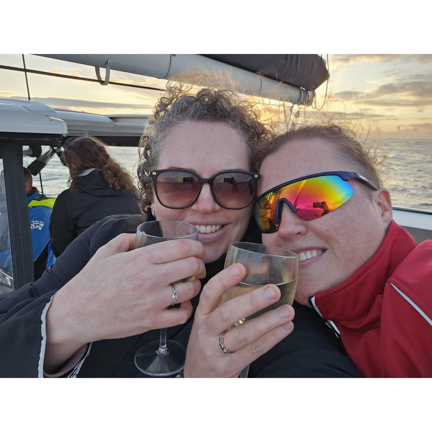 Danielle pulled off a surprise engagement on a sunset sail in Lisbon, Portugal