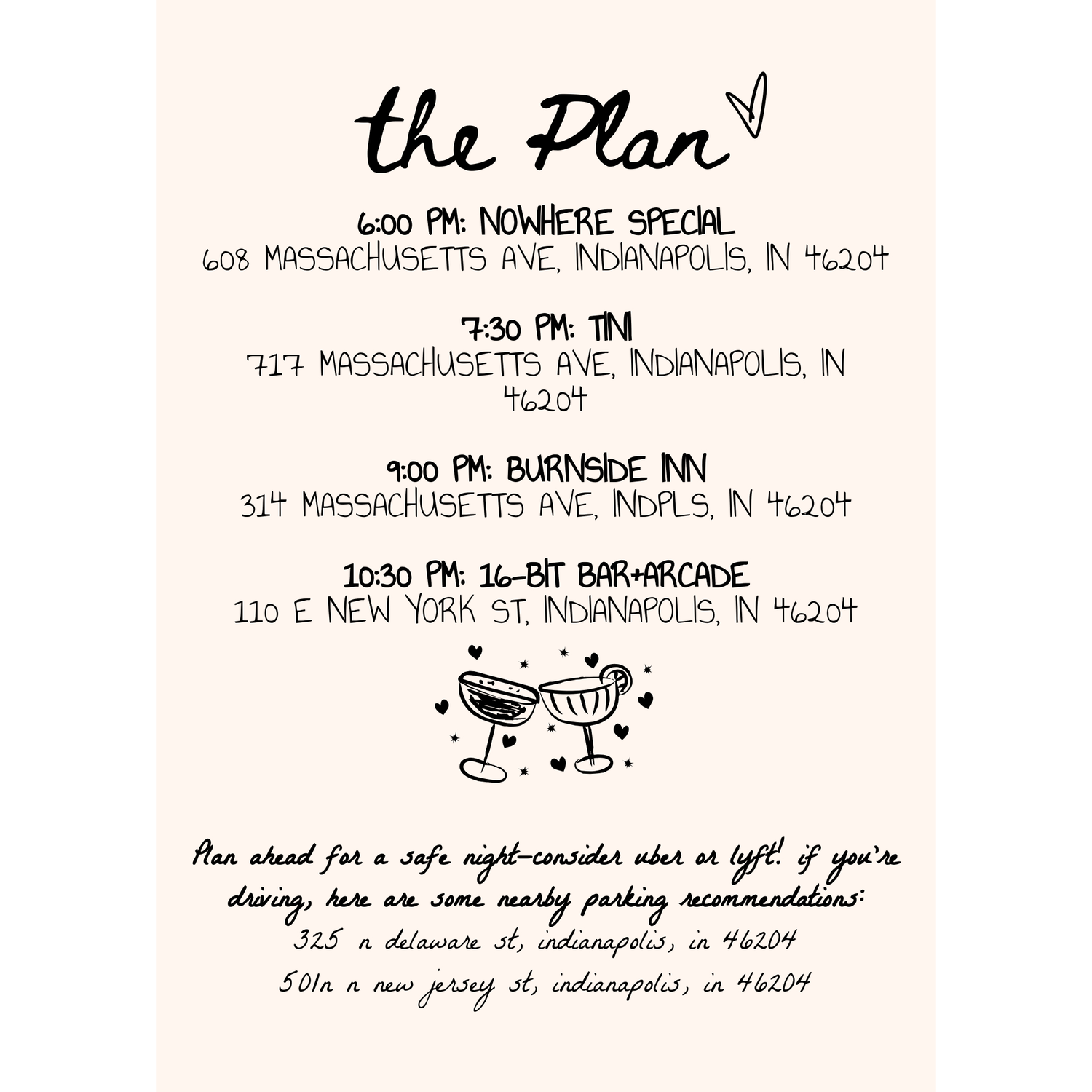 Bar Crawl Details (cont.)