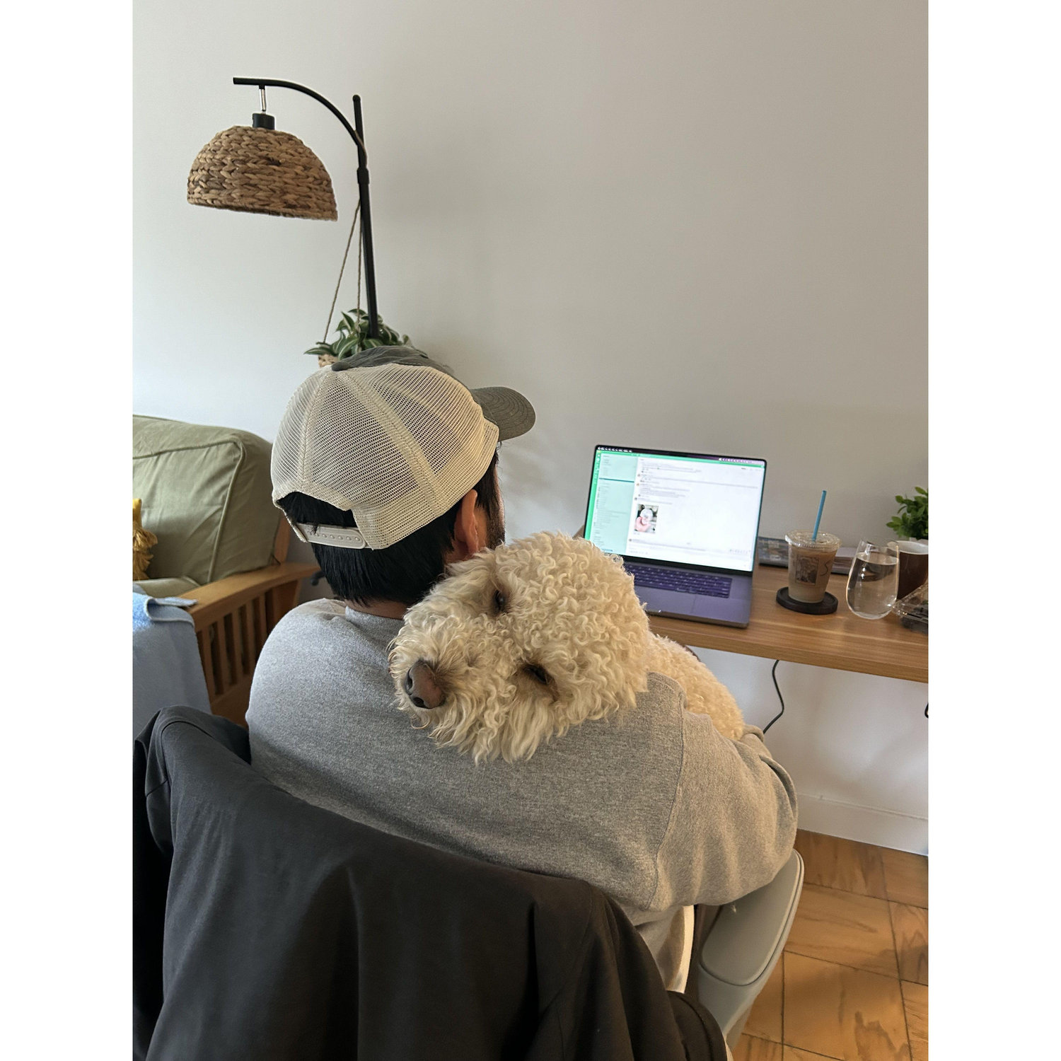 Cooper, aka Mr. Goo, working with Vedant (April 2024)