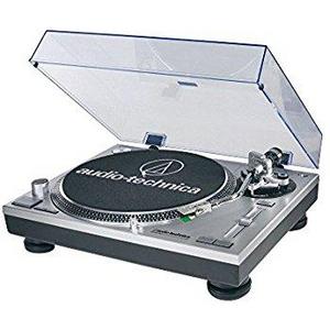 Audio Technica AT-LP120-USB Direct-Drive Professional Turntable (Silver) w/ Knox Carbon Fiber Brush & Additional AT95E Cartridge