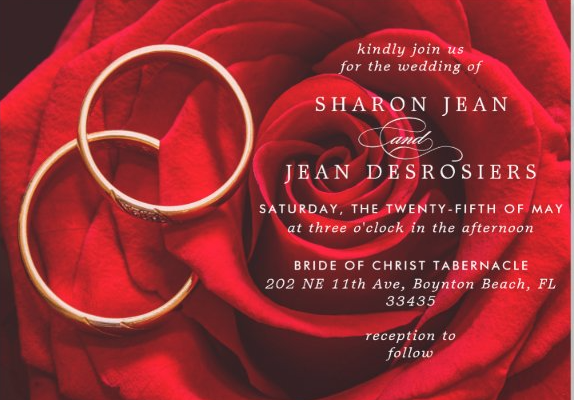 The Wedding Website of Sharon Jean and Jean Desrosiers
