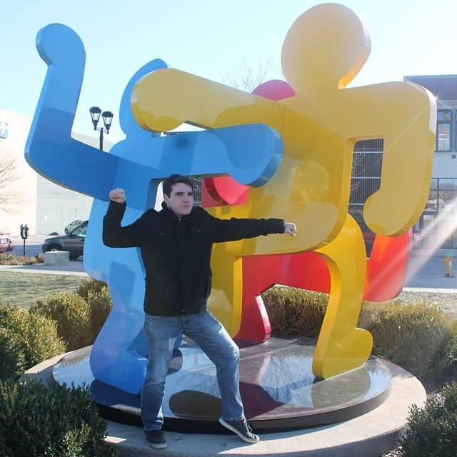 Taking in art in Des Moines to stretch our legs (literally) on the drive down to KC for the holidays.